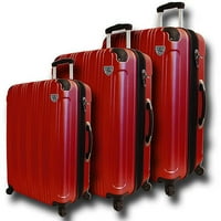 Heys USA Travel Concepts Collects Collection 3-парчен тврд багаж за багаж, црвена боја