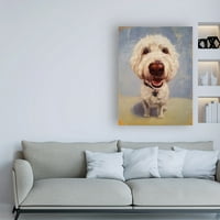 Заштитен знак Ликовна Уметност Моли Бело Куче Платнена Уметност Од Лусија Хеферна