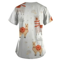 Униформи за медицинска сестра за кучиња мачки за жени, животни кои дишат во облик на кратки ракави со кратки ракави, плус кошули