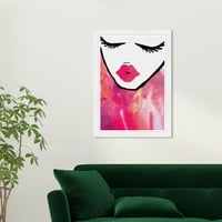 Студиото Wynwood Prints сонувајќи ја нејзината мода и глам портрети wallидни уметности платно печати розово топло розово 13x19