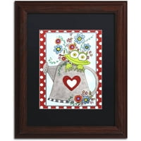 Трговска марка ликовна уметност Hoppy Spring Canvas Art by Jennifer Nilsson, Black Matte, Dood Frame