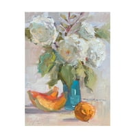 Ennенифер Сотл Тејлор „Hydrangea и Cantelope“ Canvas Art