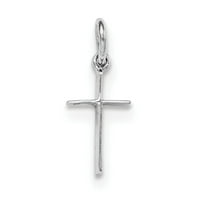 Primal Silver Silver Silver Silver Silver Rhodium позлатен крик на Cross Cross со кабелски ланец Форзантина