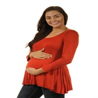 Мајчинство плус женски лажичка со долги ракави на вратот на вратот на вратот