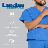 Класично опуштено опуштено вклопување на мажите на Landau, отпорни на џебови, патент од карго, стил 2037