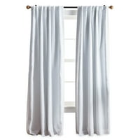 Марта Стјуарт Лидо постелнина Постелнина Постелнина од памук, памук, затемнување на панелот за завеси, панел бел 50 x84 сет