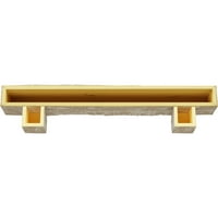 Ekena Millwork 8 H 8 D 72 W HAND HEWN FAU WOOD CAMENPLE MANTEL комплет W alamo Corbels, бело измиено