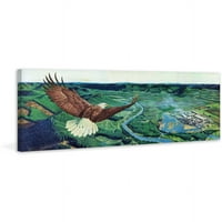 Мармонт Хил - ќелав орел сликарство печатење на завиткано платно