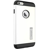 Спиген тенок оклоп со двојно слој за iPhone плус 6S плус - сребрена црна боја