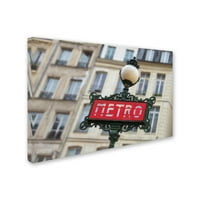 Трговска марка ликовна уметност „Париз метро -патоказ“ платно уметност од Кора Ниле