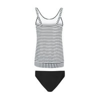 Твифер Танкини костими за капење за жени, плус големина печати за печатење на грбот Танкини постави две костими за капење пливање