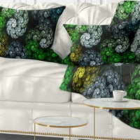 DesignArt Светли егзотични спирални цвеќиња - Апстрактна перница за фрлање - 12x20