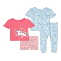Пријатен џемс бебе девојче и дете девојче пижама сет, големини месеци-5Т