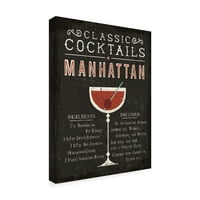 Трговска марка ликовна уметност „Класичен коктел Менхетен“ платно уметност од Мајкл Мулан