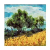 Алонзо Саундерс „Мелен жолт пејзаж II“ платно уметност