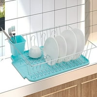 Жица за завршна облога со хромирана кујна, голема решетка за фен за садови со лента за одвод