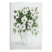 Tuphely Industries цветаат бели цвеќиња Молко животно вазна сликарство Нераспорен уметнички печатени wallидни уметности, дизајн