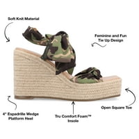 Gournee Collection Womens Surria tru Comfort Fonam Espadrille платформа клинови сандали