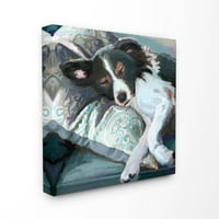 Tuphell Industries Dog Sleeper Animal Pet Blue Safting XL Canvas wallидна уметност со студио за лиценцирање на уметност