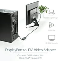 StarTech.com DP2DVI DisplayPort До Dvi Адаптер - Пасивен-1080p-DP ДО DVI-Дисплеј Порта До Dvi-D Адаптер