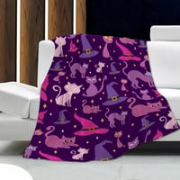 Ноќта на вештерките Носбеис тикви фрлаат ќебе со лесна руно ќебе подарок за девојчиња момчиња меко смешно животно ќебе за кревет
