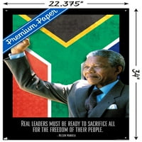 Нелсон Мандела - Вистински Лидер Ѕид Постер со Притисни Иглички, 22.375 34
