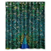 Мохоме Убава паун уметност Туш Завеса Водоотпорен Полиестер Ткаенина Туш Завеса Големина