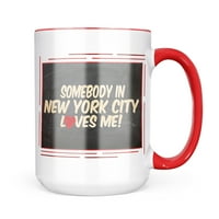 Неонблонд Некој Во Њујорк Ме Сака, сад кригла подарок За љубителите На Кафе Чај