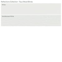 Колекција за прилагодени рефлексии, 2 Бесплатни ролетни од дрво од дрво, песочна бела боја, должина од 3 8 ширина 72