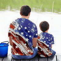 Американско Знаме Патриотска Маица За Жени 4 јули Ѕвезди Кошула Со Кратки Ракави За Мажи