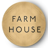 5 'круг Едноставно Дејзи Фармхаус кој го штиклира фармата куќа Ченил област, жолт жолчка од јајце