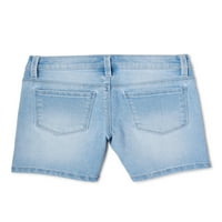 Стискајте ги девојките џеб миди тексас Jeanан шорцеви со долга опашка, големини 7-12