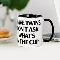 Cafepress - Имам близнаци. Не прашувај - Керамичка кригла Оз - Нова чаша чај за кафе