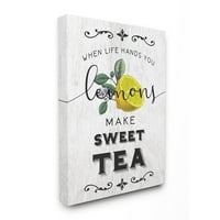 Ступел Домашен Декор Колекција Живот Раце Лимони Направи Сладок Чај Платно Ѕид Уметност