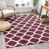 Добро ткаен килим за мистични трелис, 9 '7', издржлив, лесен за чистење, мек, кадифен куп, безбеден за дрвени подови