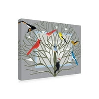 Трговска марка ликовна уметност „ново зимско дрво“ платно уметност од Мари Сансон