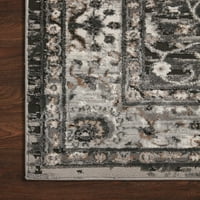 LOLOI II Estelle Collection Est- Charcoal Grey Oriental Area reg 7'-10 10'-2