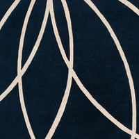 Уметнички ткајачи Оакура темно сина модерна 9'9 килим со тркалезна област