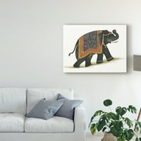 Трговска марка ликовна уметност „Индија слон I Светла култура“ платно уметност од портфолио на диво јаболко
