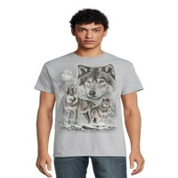 Хумор за машки волк скица графичка маица, големини S-3XL