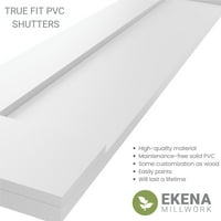 Ekena Millwork 12 W 29 H TRUE FIT PVC San Miguel Mission Style Fixed Mount Sulters, мирно сино