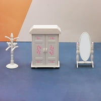 Арчер минијатурен мебел за спална соба корозија отпорна на влага-докажана микро декор Мини кукли мебел гардероба кревет огледало