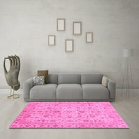 Ахгли компанија во затворен правоаголник Ориентална розова модерна област килими, 6 '9'