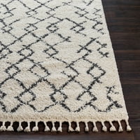 Уметнички ткајачи Бербер Шаг Трелис област килим, беж, 2 '2'11