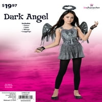 Темен ангел на Ноќта на вештерките Девојче Дете ги носи големината на забавниот свет