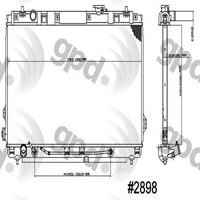 Глобална Делови Дистрибутери 2898c Радијатор Одговара изберете: 2006-КИА СЕДОНА, 2007-ХЈУНДАИ ПРИДРУЖБА