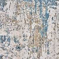 Lindstra градиентен акварел килим, светло сина слонова коска, 2ft-2in 3ft-2in accent килим
