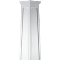 Екена Мил работник 16 W 04'H Craftsman Classic Square Tapered, Recess Panel Column, Tuscan Capital & Tuscan Base