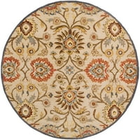 Уметнички ткајачи Кембраи пченица Традиционална 9'9 килим со тркалезна област
