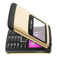 Зои леташе отклучен GSM со двојно-SIM Flip Phone W Quick-Glance прозорец-злато